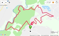 Mapka trate okruh 25 km , príjazd od štartu k ohruhu i od okruhu k cieľu je 600 m